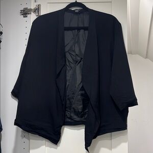 Black Open Front Blazer